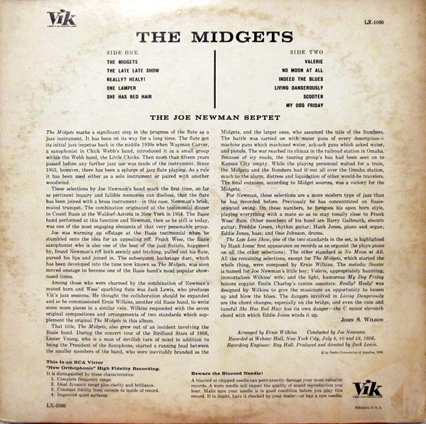 The Joe Newman Septet : The Midgets (LP, Album, Mono)
