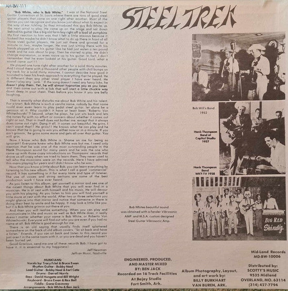 Bob White (11) : Steel Trek (LP, Album, Yel)