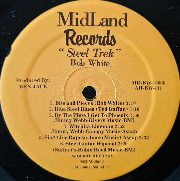 Bob White (11) : Steel Trek (LP, Album, Yel)