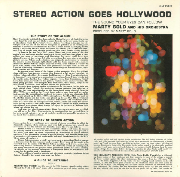 Marty Gold And His Orchestra : Stereo Action Goes Hollywood (LP, Album)