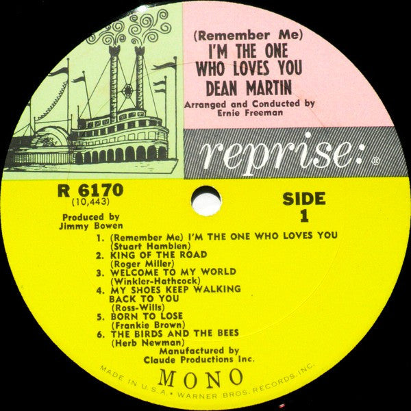 Dean Martin : (Remember Me) I'm The One Who Loves You (LP, Album, Mono)
