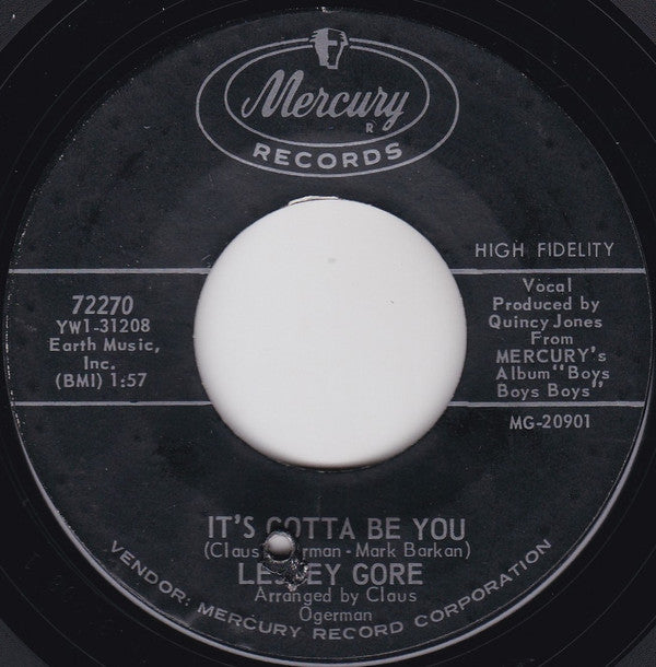 Lesley Gore : I Don't Wanna Be A Loser / It's Gotta Be You (7", Single)