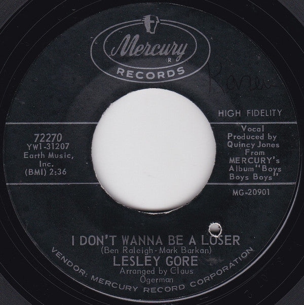 Lesley Gore : I Don't Wanna Be A Loser / It's Gotta Be You (7", Single)