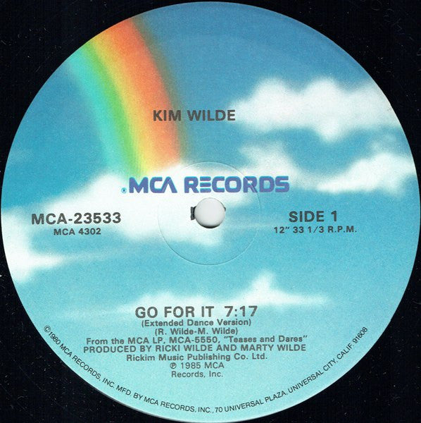 Kim Wilde : Go For It (12", Single)