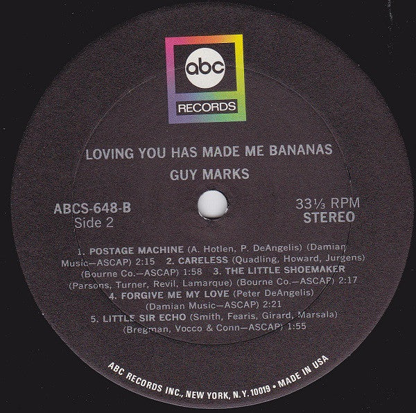 Guy Marks : Loving You Has Made Me Bananas (LP, Album)