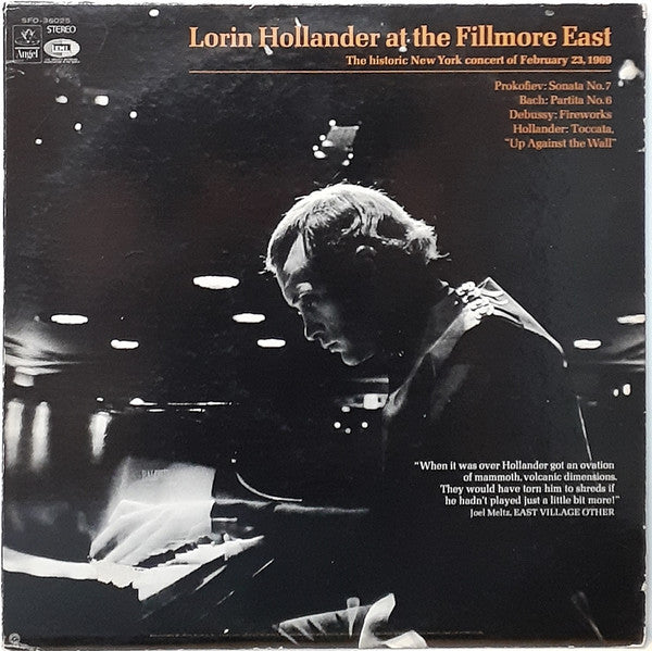 Lorin Hollander : Lorin Hollander At The Fillmore East (LP)