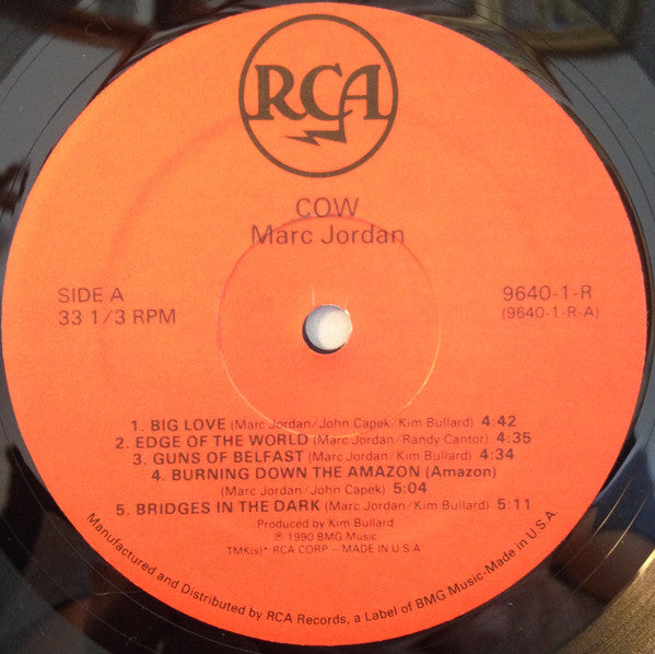 Marc Jordan : Cow (LP, Album)