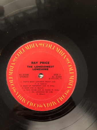 Ray Price : The Lonesomest Lonesome (LP, Album, San)