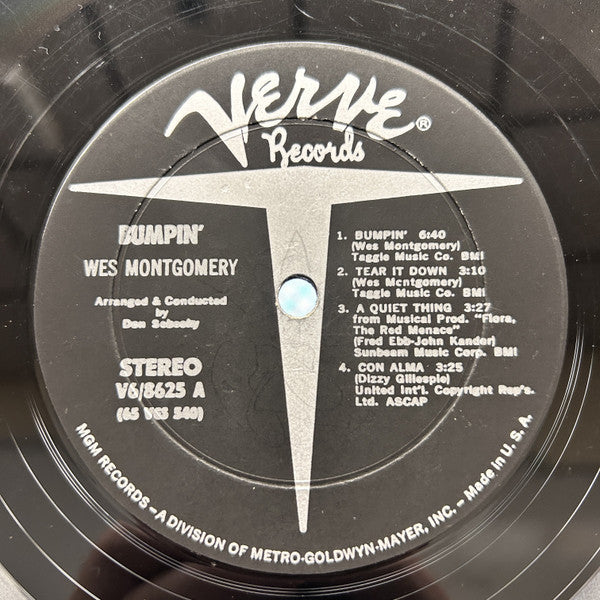Wes Montgomery : Bumpin' (LP, Album, RP, Gat)