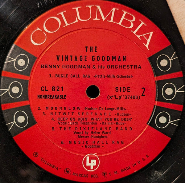 Benny Goodman : The Vintage Goodman (LP, Comp, Mono, Hol)