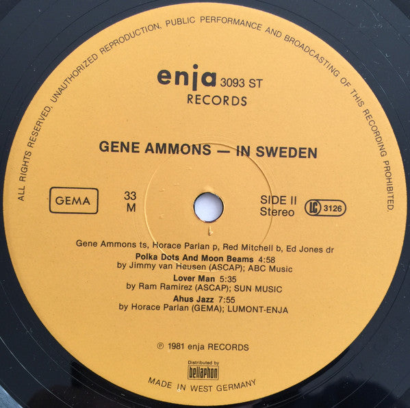 Gene Ammons : In Sweden (LP, Album)