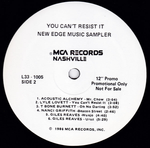 Various : You Can't Resist It: New Edge Music Sampler (LP, Promo, Smplr)