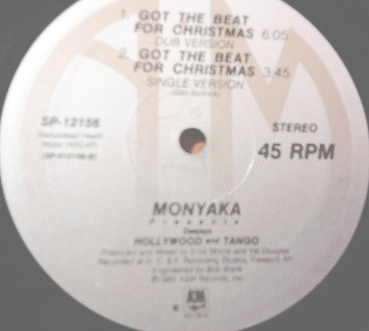 Monyaka Presents Deejays Hollywood* And Tango* : Got The Beat For Christmas (12")