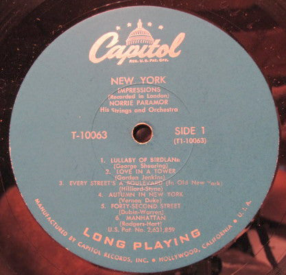 Norrie Paramor, His Strings* And Orchestra* : New York Impressions (LP, Album)