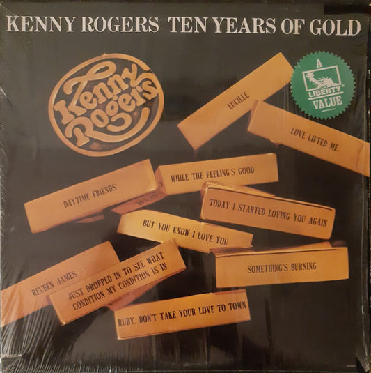 Kenny Rogers : Ten Years Of Gold (LP, Album, Comp, RE)