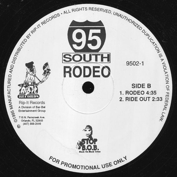 95 South : Rodeo / Ride Out (12", Promo)