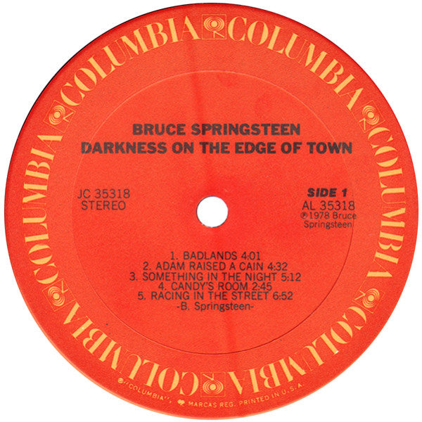 Bruce Springsteen : Darkness On The Edge Of Town (LP, Album, Ter)