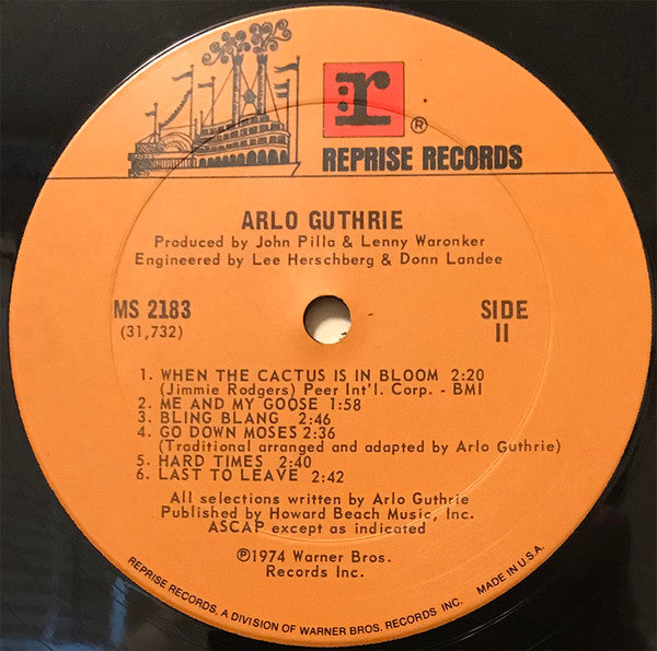 Arlo Guthrie : Arlo Guthrie (LP, Album, Ter)