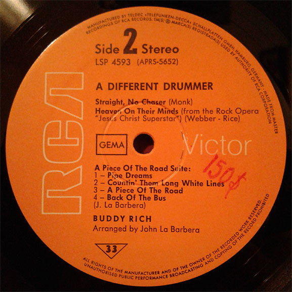 Buddy Rich : A Different Drummer (LP, Album)