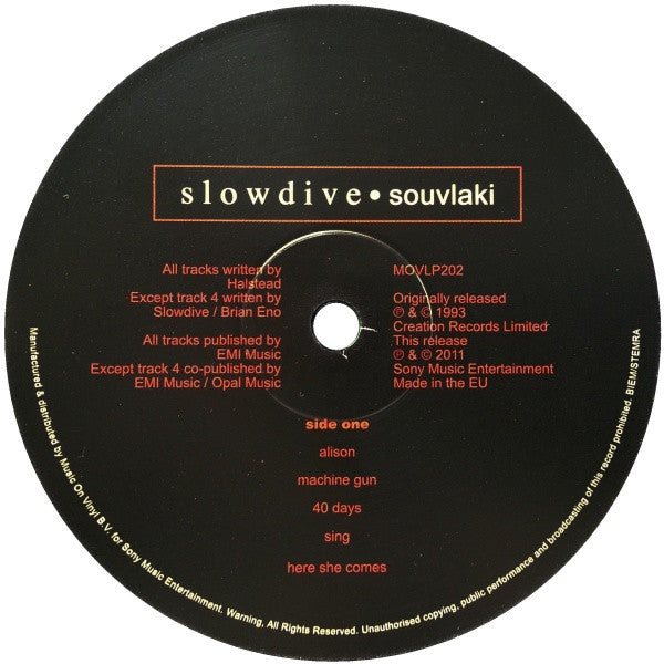 Slowdive : Souvlaki (LP, Album, RE, 180)