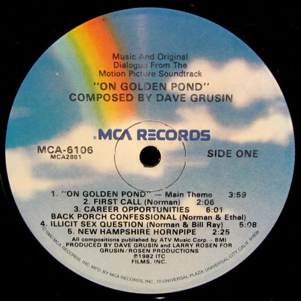 Dave Grusin : On Golden Pond (Music And Original Dialog From The Motion Picture Soundtrack) (LP, Album)