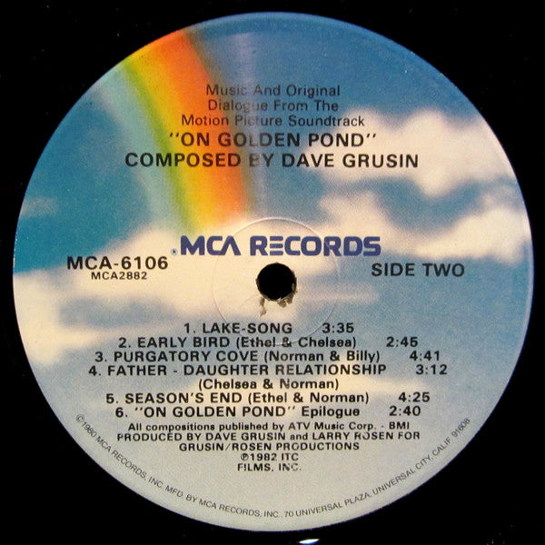 Dave Grusin : On Golden Pond (Music And Original Dialog From The Motion Picture Soundtrack) (LP, Album)