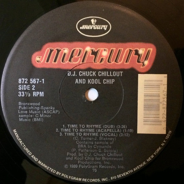 D.J. Chuck Chillout* And Kool Chip : Rhythm Is The Master (12", Hub)