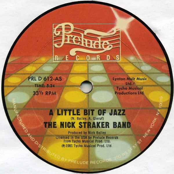 The Nick Straker Band* : A Little Bit Of Jazz (12")