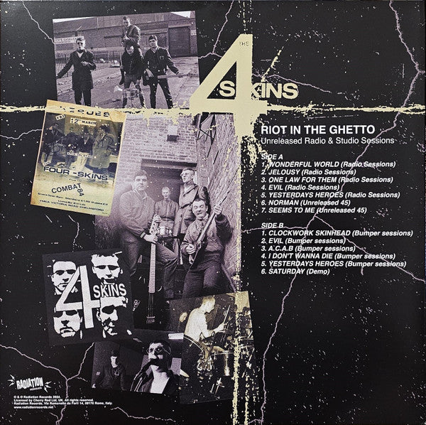 The 4 Skins* : Riot In The Ghetto: Unreleased Radio & Studio Sessions (LP, Comp)