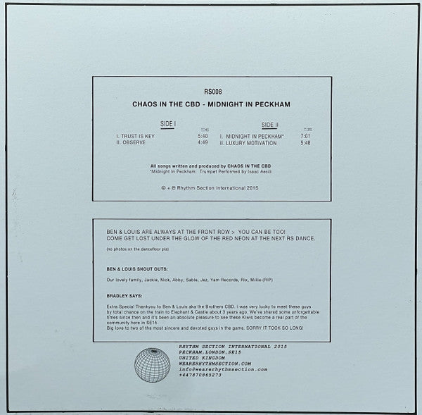 Chaos In The CBD : Midnight In Peckham (12", EP, RP)