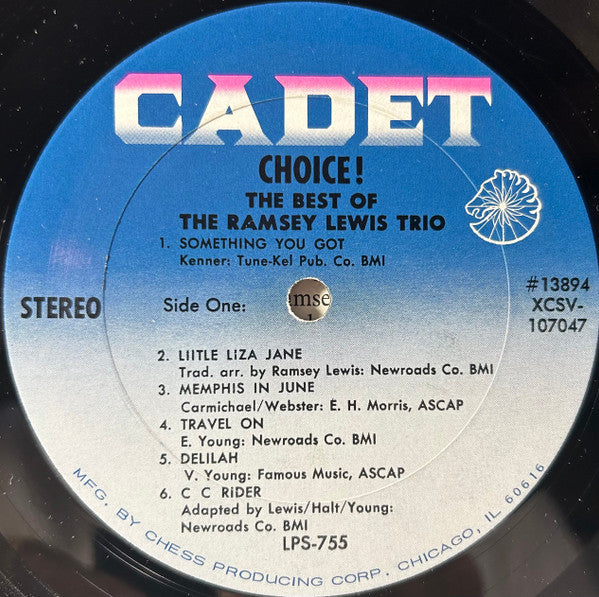 The Ramsey Lewis Trio : Choice!: The Best Of The Ramsey Lewis Trio (LP, Comp, Ter)