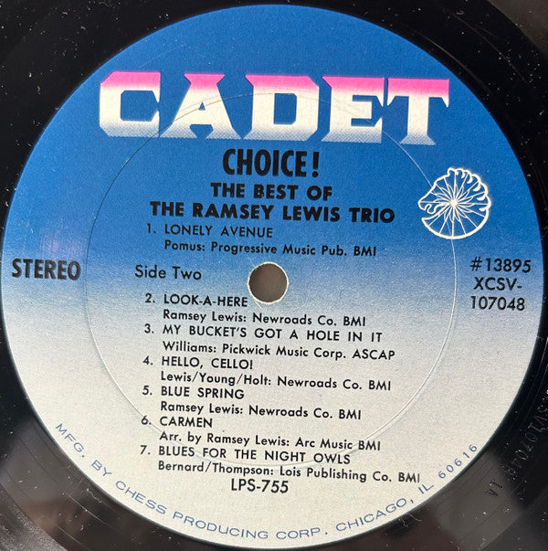 The Ramsey Lewis Trio : Choice!: The Best Of The Ramsey Lewis Trio (LP, Comp, Ter)