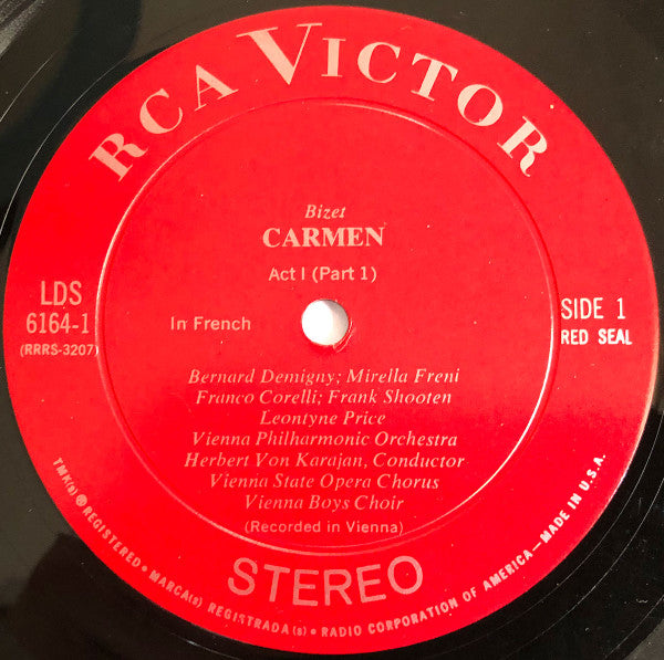 Bizet*, Leontyne Price, Franco Corelli, Robert Merrill, Mirella Freni, Herbert Von Karajan, Vienna Philharmonic*, Vienna State Opera Chorus*, Vienna Boys Choir* : Carmen (3xLP + Box)