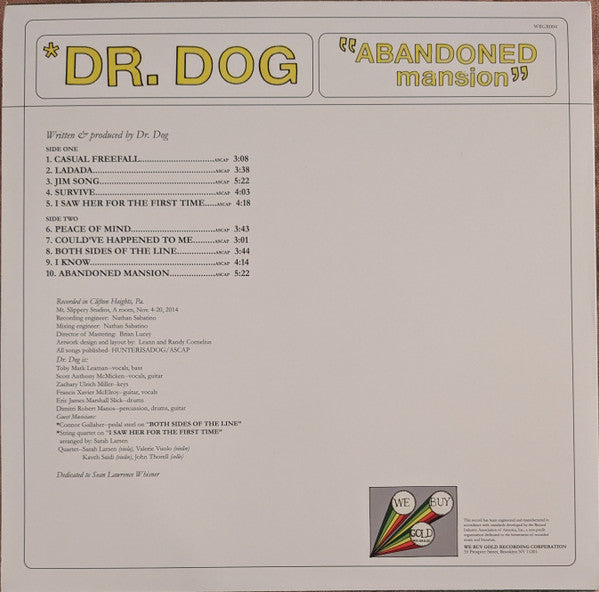 Dr. Dog : Abandoned Mansion (LP, Album, RE)