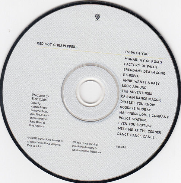 Red Hot Chili Peppers : I'm With You (CD, Album, Car)