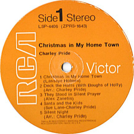 Charley Pride : Christmas In My Home Town (LP, Album, Ind)