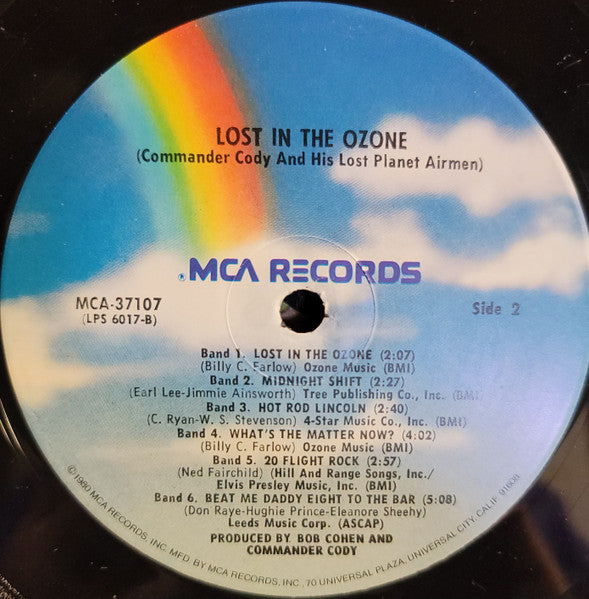 Commander Cody And His Lost Planet Airmen : Lost In The Ozone (LP, Album, RE, Pin)