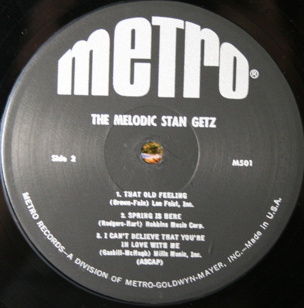 Stan Getz : The Melodic Stan Getz (LP, Album, Comp, Mono)