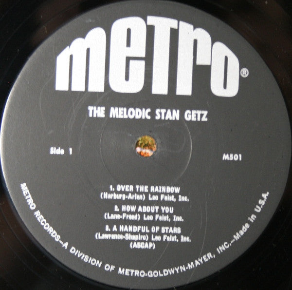 Stan Getz : The Melodic Stan Getz (LP, Album, Comp, Mono)