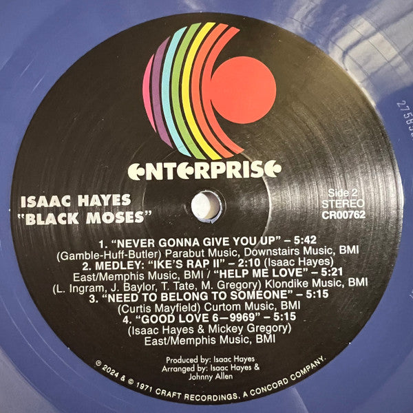 Isaac Hayes : Black Moses (2xLP, Album, Club, RE, RM, Blu)