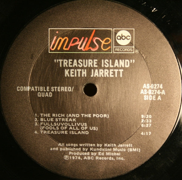 Keith Jarrett : Treasure Island (LP, Album, Quad, Ter)