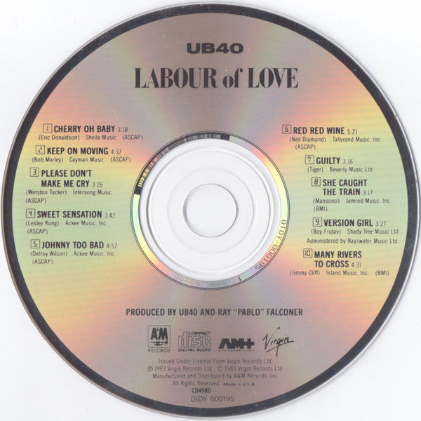 UB40 : Labour Of Love (CD, Album, Club, RE, DID)