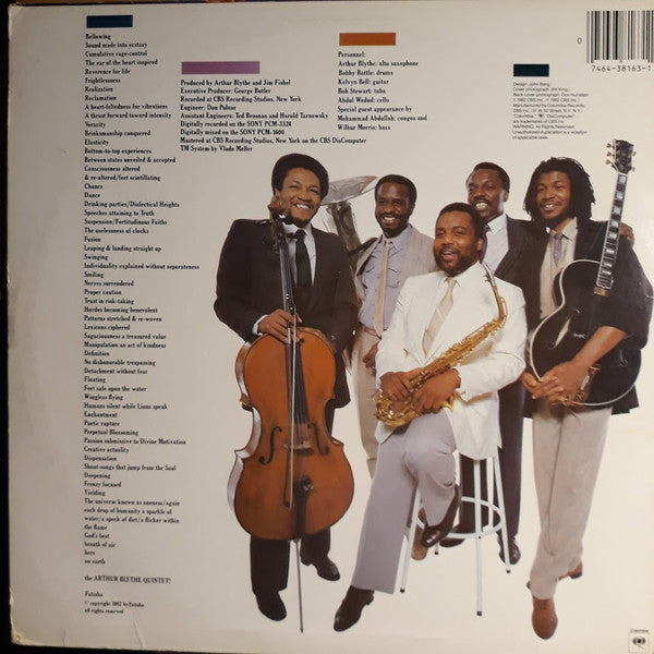 Arthur Blythe : Elaborations (LP, Album)
