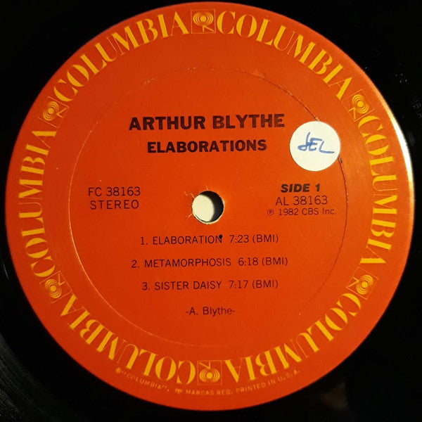 Arthur Blythe : Elaborations (LP, Album)
