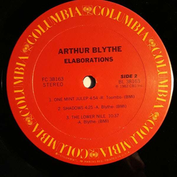 Arthur Blythe : Elaborations (LP, Album)