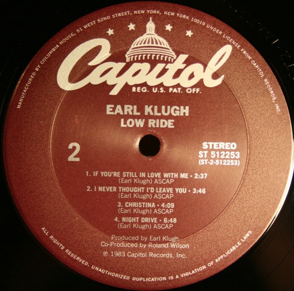 Earl Klugh : Low Ride (LP, Album, Club)