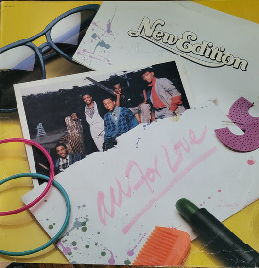 New Edition : All For Love (LP, Album, Glo)