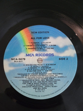 New Edition : All For Love (LP, Album, Glo)