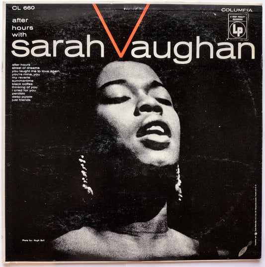 Sarah Vaughan : After Hours With Sarah Vaughan (LP, Album, Mono, RP, Ter)