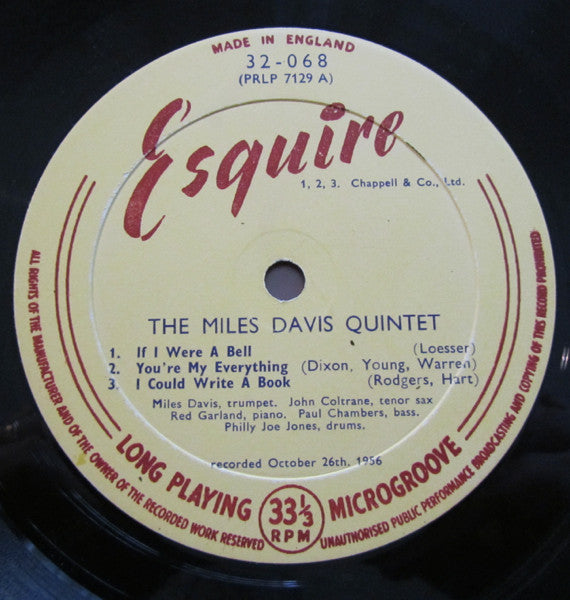The Miles Davis Quintet : Relaxin' With (LP, Album)